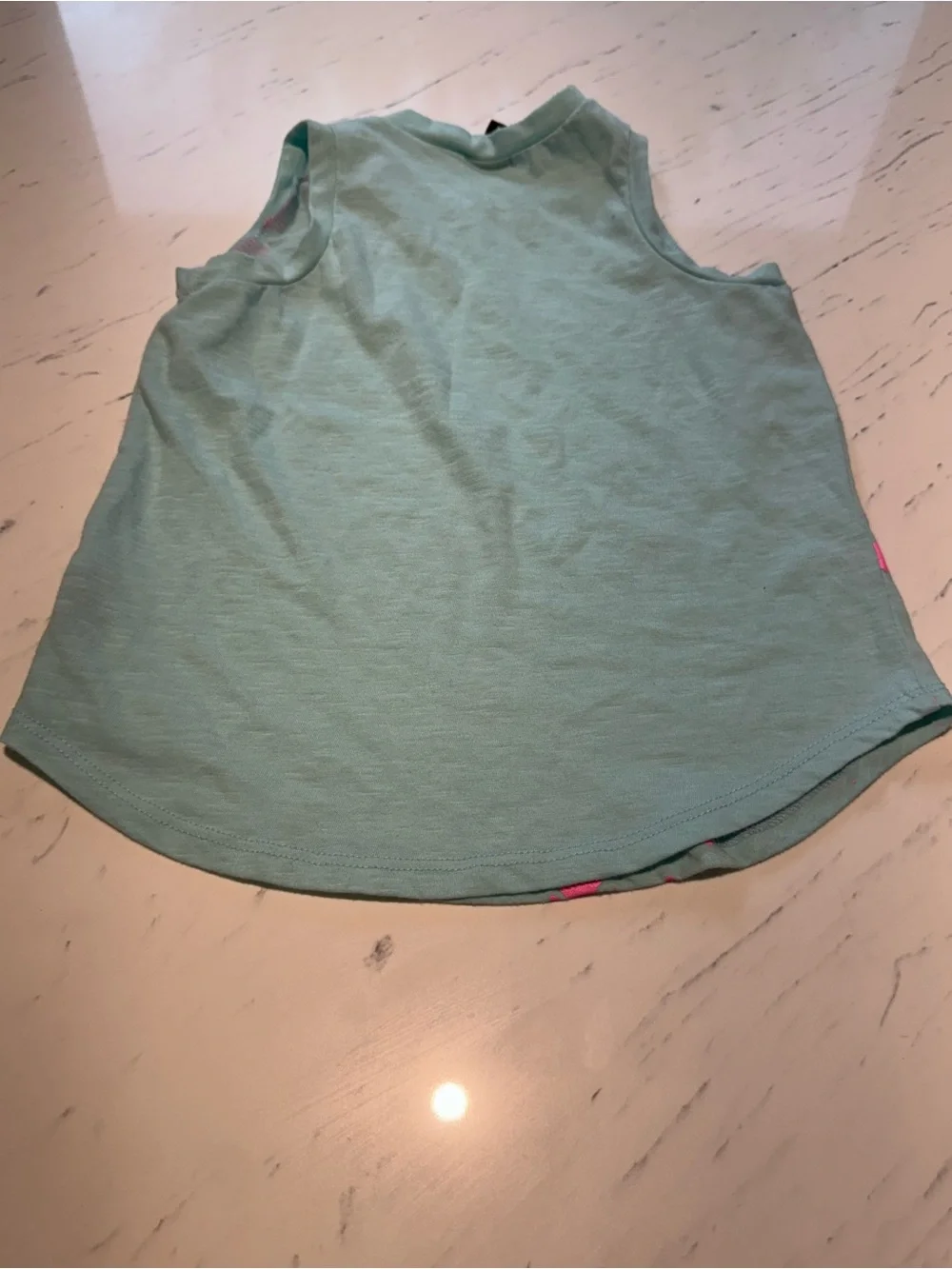 Girls Baby Blue Splatter Tank & Hot Pink Shiny Leggings NWT